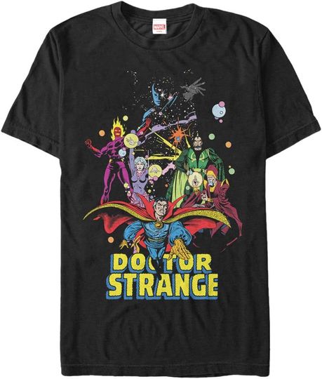 Men's Marrvel Doctor Strange Classic Comic Scene T-Shirt