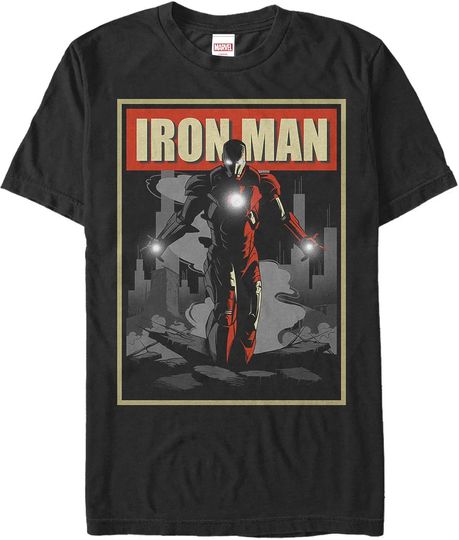 Discover Marrvel Men's Iron Man Shadow Poster T-Shirt