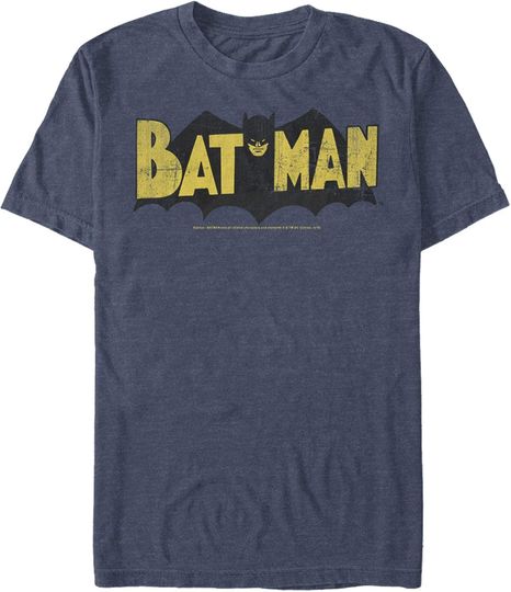 Discover Men's Batman Logo Vintage T-Shirt