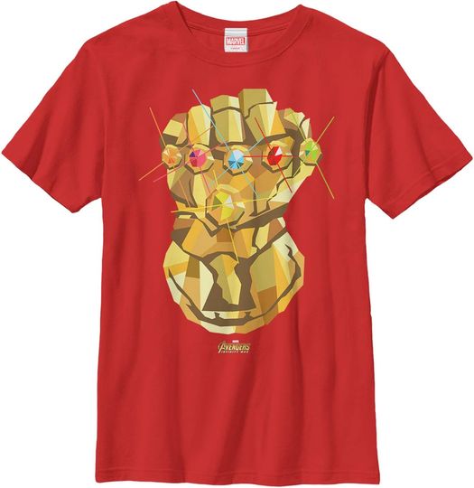Discover Marrvel Boy's Avenngers: Avengers: Infinity War Geometric Gauntlet T-Shirt
