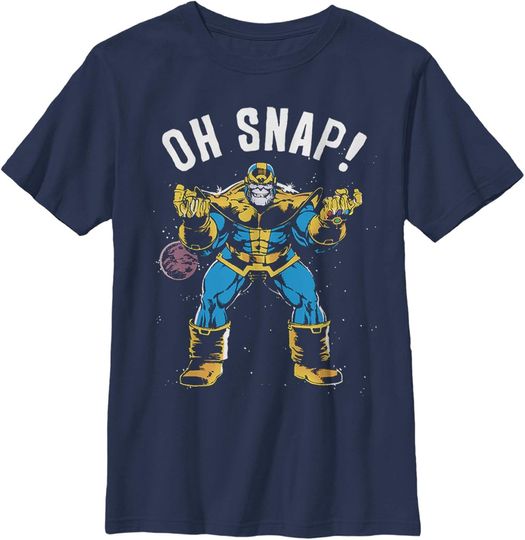 Boy's Marrvel Thanos Retro Oh Snap T-Shirt