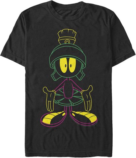 Discover Men's Looney Tunes Marvin The Martian Outline T-Shirt
