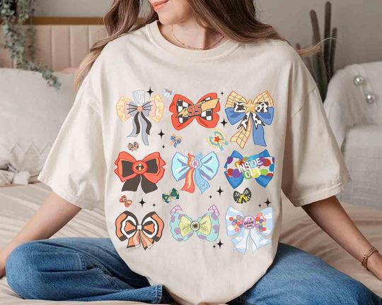Discover Coquette Bows Watercolor Pixar Movies T-Shirt