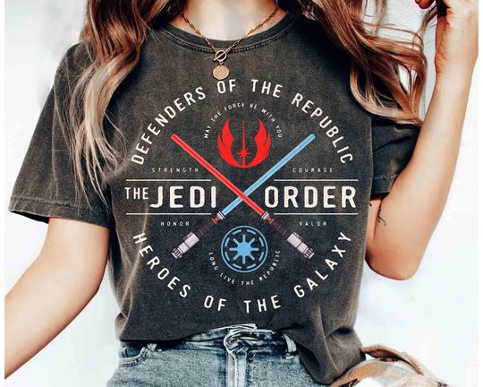 Vintage Star Wars The Clone Wars Jedi Order Emblem T-Shirt