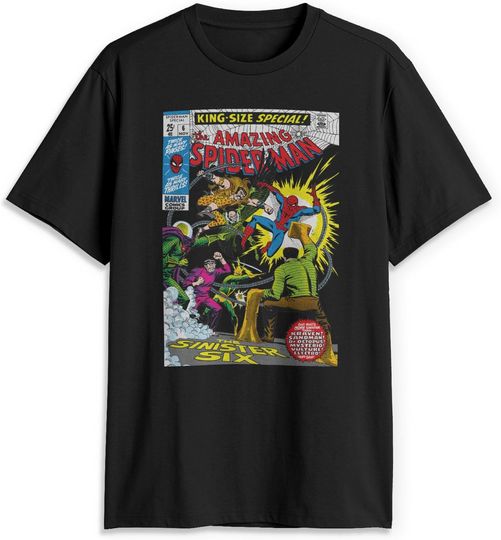Discover Men's Marvel Spider-Man Sinister Six Comic T-Shirt