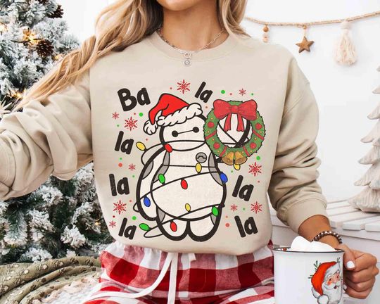 Discover Big Hero Baymax Christmas Wreath Sweatshirt
