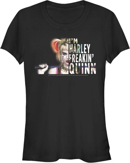 Discover Junior's Birds of Prey Harley Freakin' Quinn T-Shirt