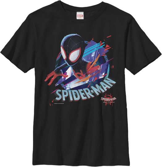 Discover Boy's Marvel Spider-Man: Into The Spider-Verse Cracked T-Shirt