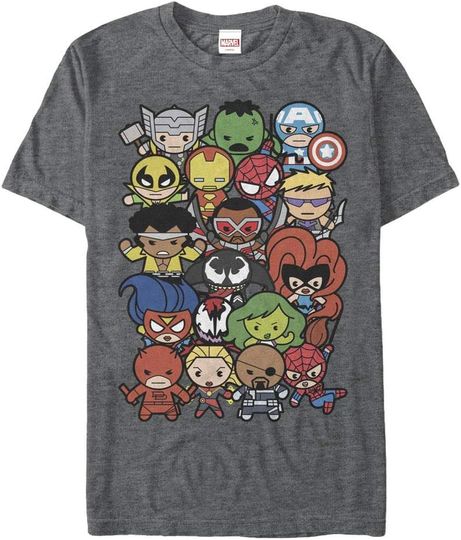 Discover Men's Marvel Kawaii Hero Shot T-Shirt
