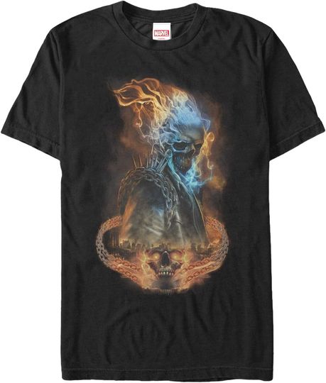 Men's Marvel Ghost Rider Hellfire Chain T-Shirt
