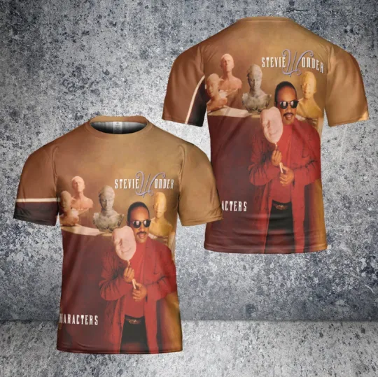 Stevie Wonder Characters Album Cover AOP 3D T-Shirt