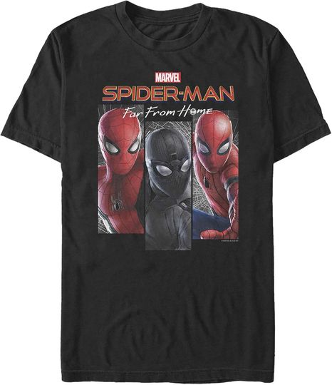 Discover Marvel Men's Spider-Man: Far from Home Every Suit T-Shirt