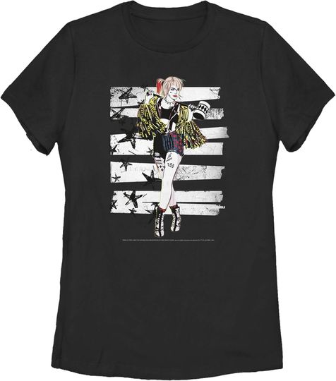 Women's Birds of Prey Harley Quinn Comic Pose T-Shirt