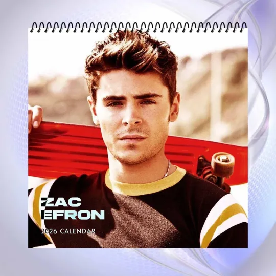 Discover Zac Efron 2026 Wall Calendar, Stylish Hollywood Star Collectible Gift