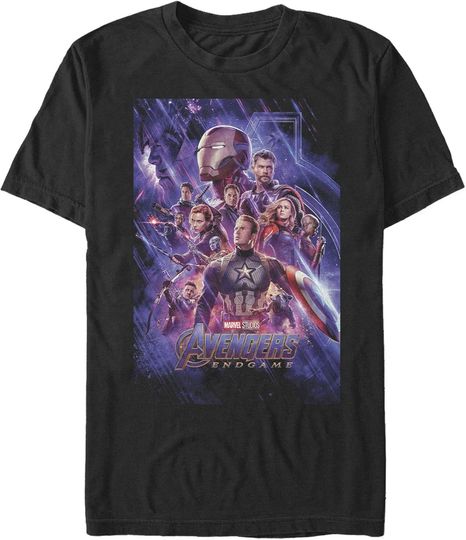 Discover Men's Marvel Studios Avengers: Endgame Space Group Shot Poster T-Shirt