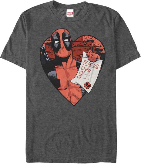Discover Marvel Men's Deadpool Love to Do List T-Shirt