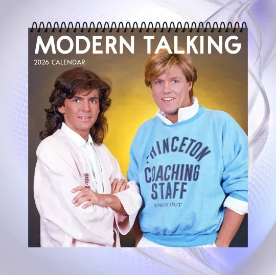Discover Modern Talking 2026 Calendar, Retro Music Wall Calendar, Pop Duo Gift