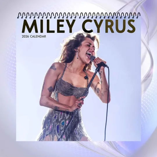 Discover Miley Cyrus 2026 Calendar, Concert Stage Glam, Rock Music Wall Decor