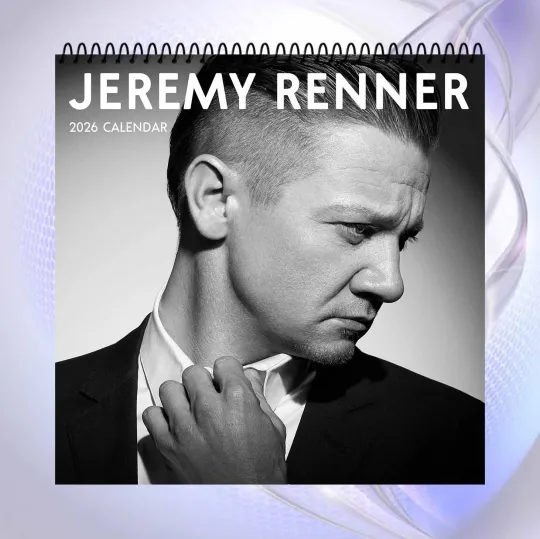 Discover Jeremy Renner 2026 Wall Calendar, Hollywood Action Movie Star Poster Gift Idea