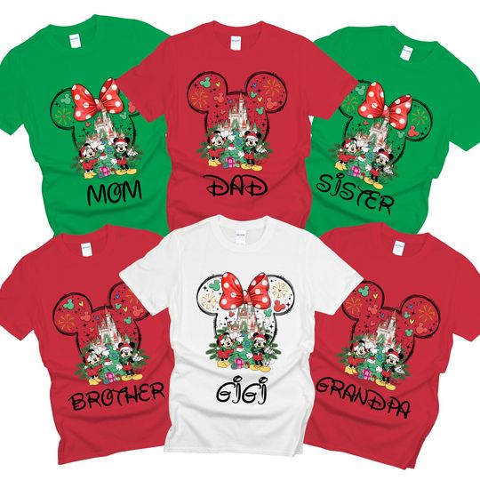 Discover Custom Disney Christmas Shirt, Personalized 2026 Disney Christmas Shirt, Matching Family Disney Christmas Shirt, Disney Trip 2026 Christmas