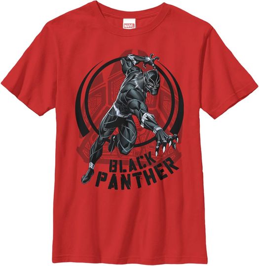 Discover Marvel Boy's Black Panther Circle Claw T-Shirt