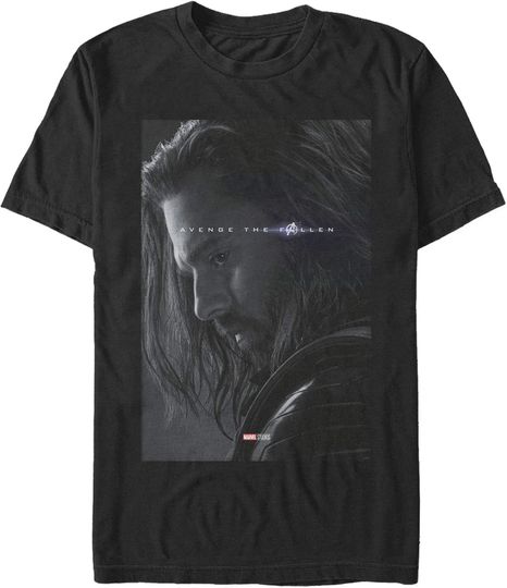 Discover Men's Marvel Avengers: Endgame BUCKYY Bn Barnes Poster T-Shirt
