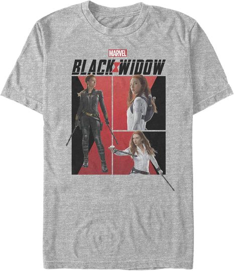 Men's Marrvel Black Widow Character Shots T-Shirt
