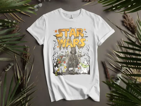 Discover Star Wars Halloween Poster T-Shirt for Men and Women Unisex