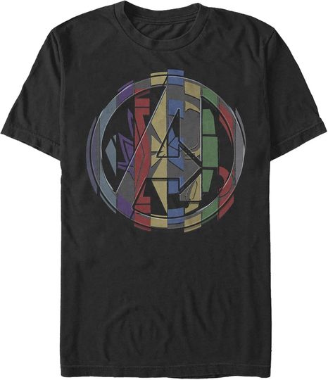 Discover Marvel Men's Avengers: Endgame Puzzle Cube Logo T-Shirt
