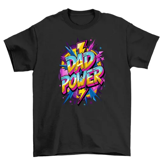 Discover Dad Power Superhero Emblem T-Shirt