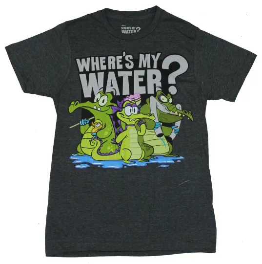 Discover Where's My Water? Adult T-Shirt with Logo and Characters