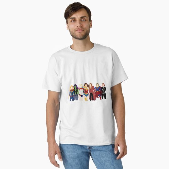 Discover Female Superheroes Empowerment Graphic Tee for Adults