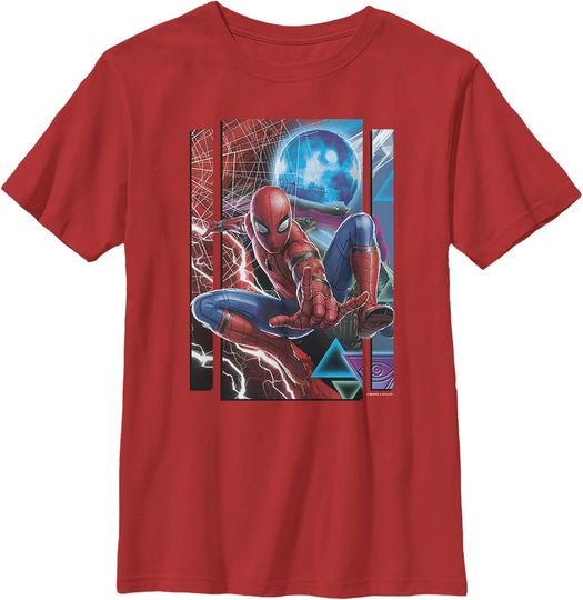 Discover Marvel Boy's Spider-Man: Far from Home Battle Buds T-Shirt
