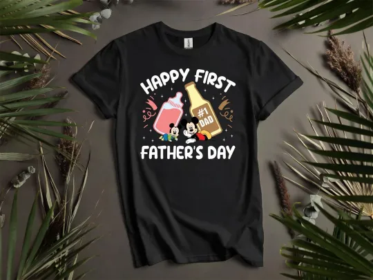 Discover Happy First Father's Day T-Shirt Men Women Unisex