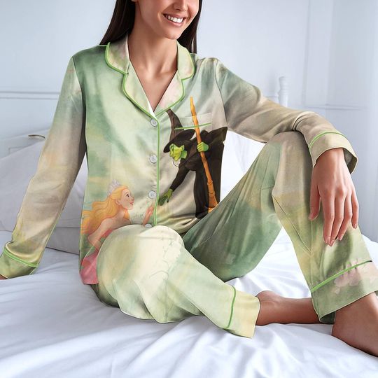 Wicked For Good Pajamas Glinda And Elphaba Lovers Sleepwear, Wicked Movie Inspired, Changed For Good, Wicked Fan Gifts Sleeping Pants