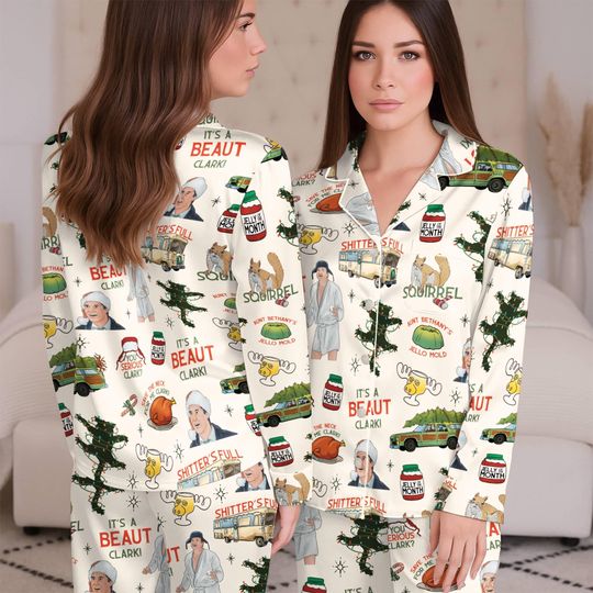 National's Lampoon Christmas Vacation Clark Griswold Pajamas Funny Holiday Party, Xmas Jumper Sleepwear Christmas Gift For Family 2025 Pjms