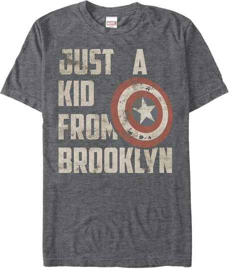 Marvel Men's Captain America Kid from Brooklyn T-Shirt