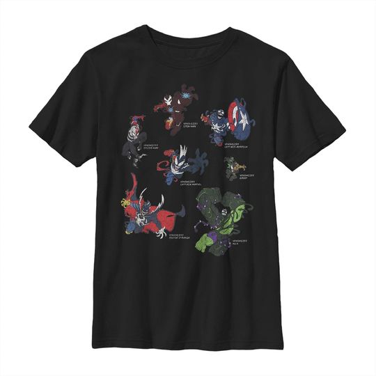 Discover Marvel Boy's Venomized Hero Circle T-Shirt
