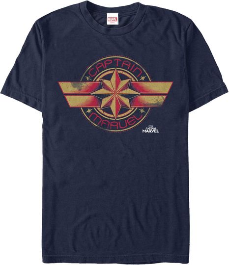 Men's Marvel Captain Marvel Retro Star Emblem T-Shirt