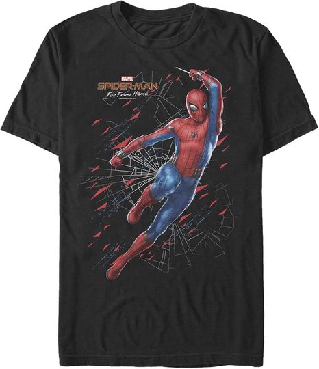 Discover Men's Marvel Spider-Man: Far from Home Web Shatter T-Shirt