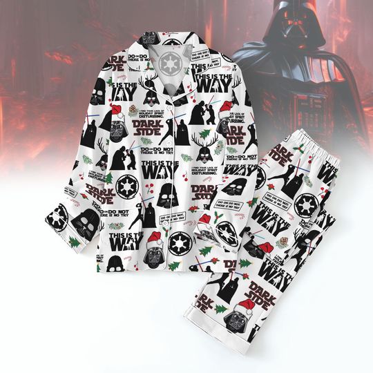 Discover Star Wars Santa Pajamas Set, This Is The Star War Pajamas, Darth Vader Side Pajamas, Stoomper Characters Pajamas, Disney Trip Gift