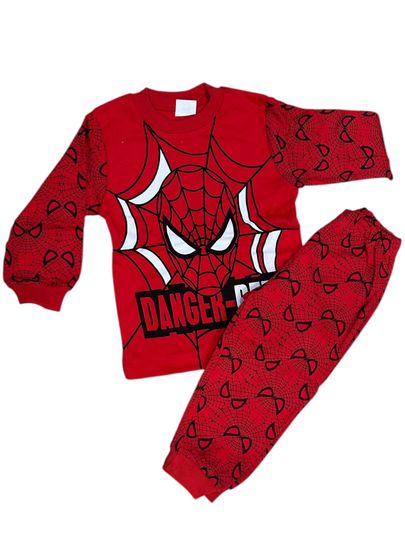 Discover Red Spider-Man Kids Pajama Set