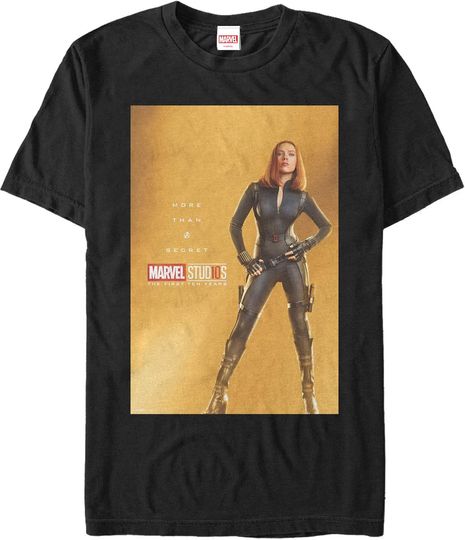 Discover Men's Marvel 10 Years Anniversary Black Widow T-Shirt