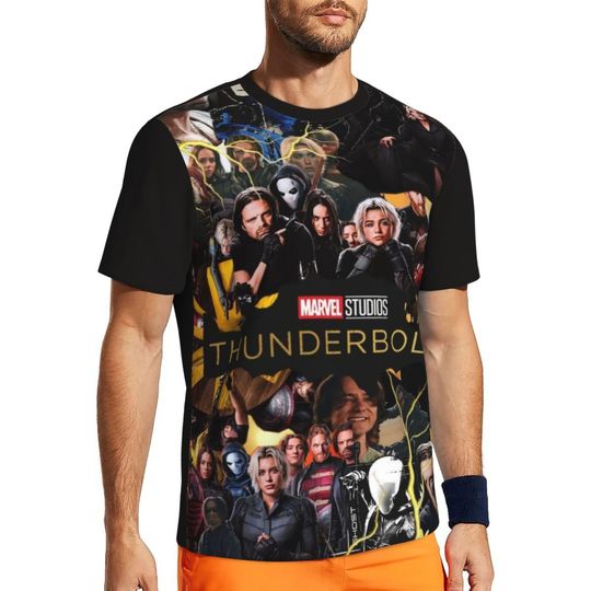 Sportswear T-Shirt For Men Thunderbolts The New Avengers T-Shirts Trendy Cool Summer Tee Shirt O Neck Y2K Casual Clothing Gift