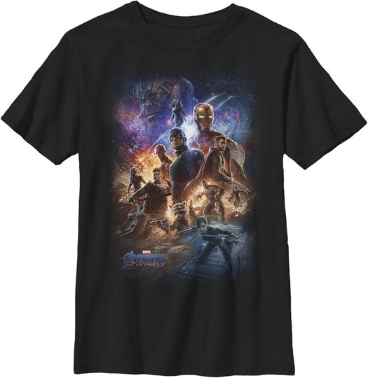 Discover Marvel Boy's Avengers: Endgame Galactic Team T-Shirt