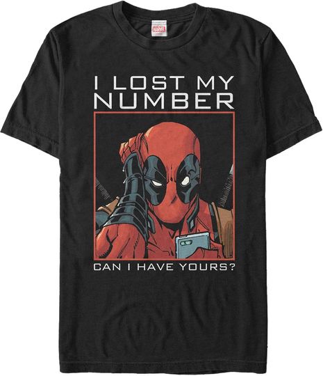 Discover Men's Marvel Deadpool Wants Your Number T-Shirt