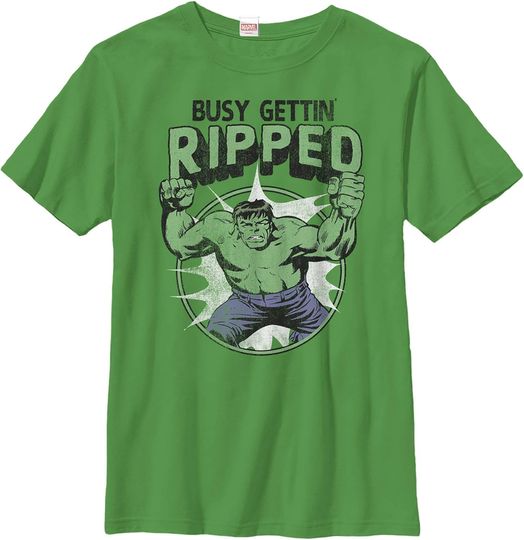 Discover Marvel Boy's Hulk Getting Ripped T-Shirt