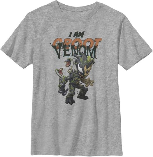 Marvel Boy's I Am Groot Infected Venom T-Shirt