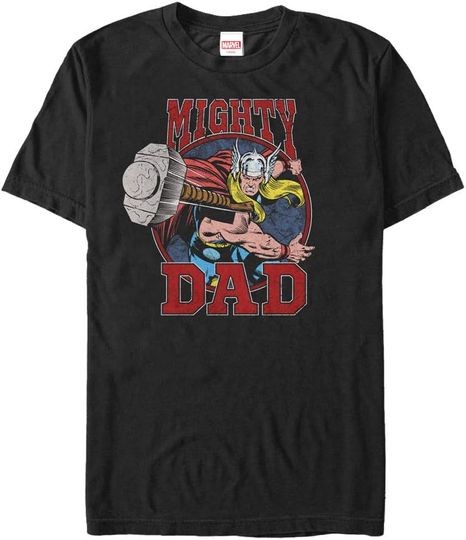Discover Marvel Men's Father's Day Thor Mighty Dad Hammer T-Shirt