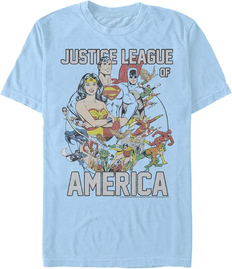 Men's Justice League Character Collage T-Shirt